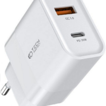 Tech-Protect C30W - Ταχυφορτιστής Ταξιδιού / Αντάπτορας με 1 x USB-A / 1 x Type-C - 30W - White (9589046926792)