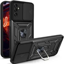 Tech-Protect Camshield Pro - Ανθεκτική Θήκη Samsung Galaxy A05s με Κάλυμμα για την Κάμερα & Μεταλλικό Ring Holder - Black (5906203691050)