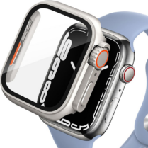 Tech-Protect Defence360 - Θήκη με Tempered Glass Apple Watch 9 / 8 / 7 (45mm) - Titanium / Orange (9490713934708)