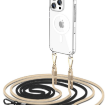 Tech-Protect FlexAir Chain - Σετ Σκληρή Διάφανη Θήκη MagSafe με 2 x Αποσπώμενα Λουράκια Λαιμού - Apple iPhone 15 Pro - Black / Beige (9490713936856)