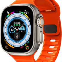 Tech-Protect Iconband Line - Λουράκι Σιλικόνης Apple Watch Ultra/SE/11/10/9/8/7/6/5/4 (49/46/45/44mm) - Orange (9490713934845)