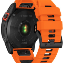 Tech-Protect Iconband Pro - Λουράκι Σιλικόνης Garmin Fenix 3/5X/3HR/5X Plus/6X/6X Pro/7X/8/8 Pro (51mm) - Orange / Black (9319456605136)