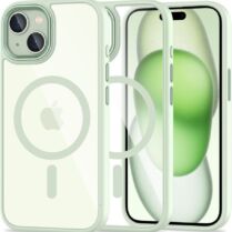 Tech-Protect MagMat - Σκληρή Διάφανη Θήκη MagSafe - Apple iPhone 15 - Green / Clear (5906302307982)