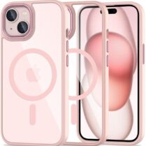 Tech-Protect MagMat - Σκληρή Διάφανη Θήκη MagSafe - Apple iPhone 15 - Pink / Clear (5906302307999)