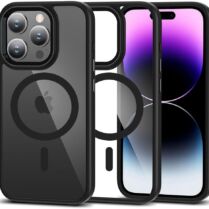 Tech-Protect MagMat - Σκληρή Διάφανη Θήκη MagSafe Apple iPhone 15 Pro - Black / Clear (9490713936481)