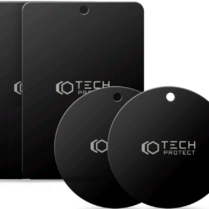 Tech-Protect Metalplate Magnetic Car Mount - Σετ Αυτοκόλλητες Μαγνητικές Μεταλλικές Πλάκες για Μαγνητική Βάση Αυτοκινήτου - 4 Τεμάχια - Black (9589046924637)