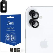 Tempered Glass iPhone 16 / 16 Plus 3MK Lens Protection Pro Αντιχαρακτικό Γυαλί Προστασίας για Φακό Κάμερας - Black (5903108588546)