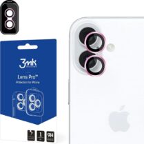 Tempered Glass iPhone 16 / 16 Plus 3MK Lens Protection Pro Αντιχαρακτικό Γυαλί Προστασίας για Φακό Κάμερας - Pink (5903108588539)