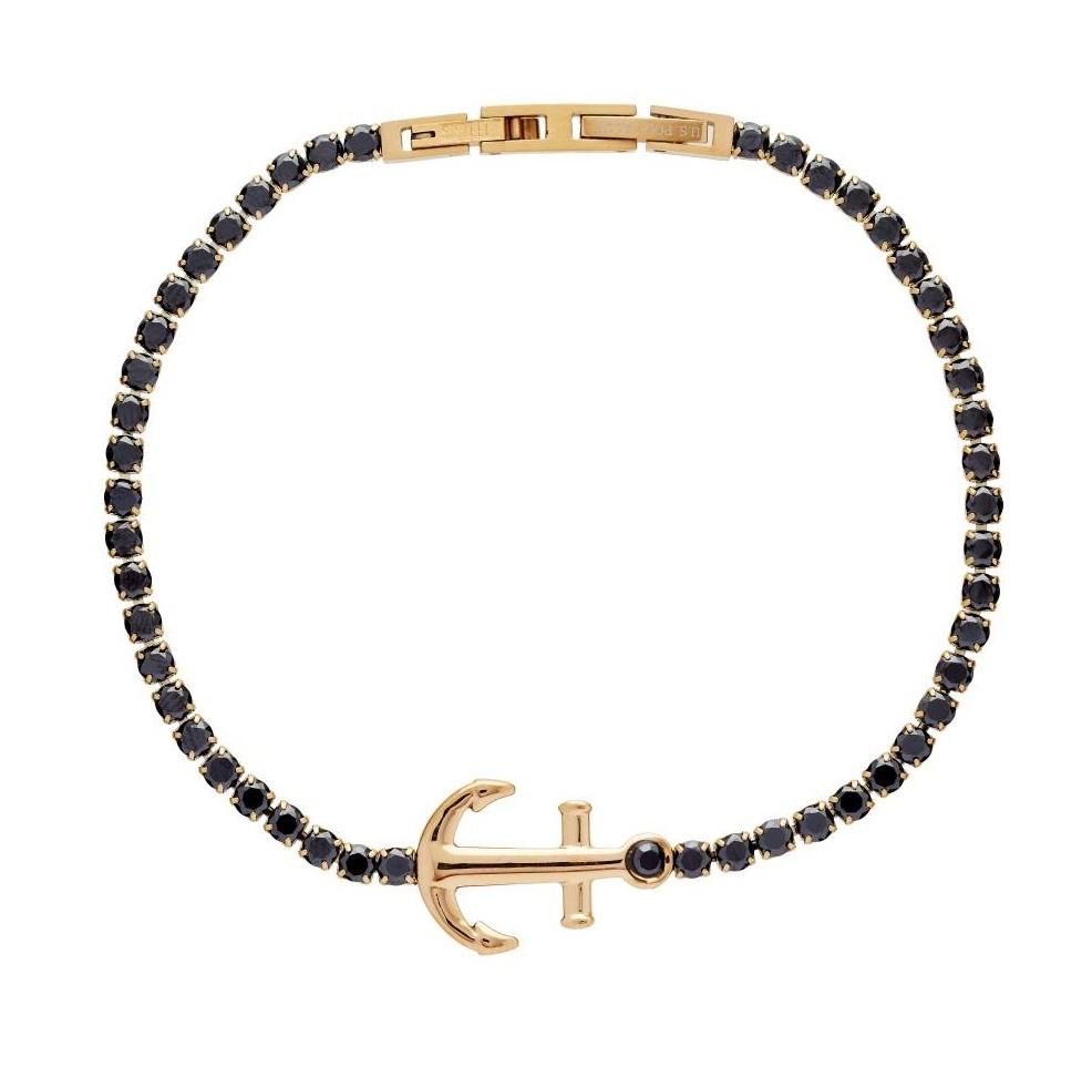 U.S. POLO Βραχιόλι-Ριβιέρα (Tennis Bracelet) από Ανοξείδωτο ατσάλι Black & Gold (Μήκος 23.00cm) JW9337BR U.S. POLO Βραχιόλι-Ριβιέρα (Tennis Bracelet) από Ανοξείδωτο ατσάλι Black & Gold (Μήκος 23.00cm) JW9337BR