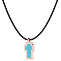 VERY GAVELLO "Tattoo" Κολιέ-Σταυρός από χρυσό 9ct Rose Gold (Μήκος:35.00cm-75.00cm) VPTA-X-R4
