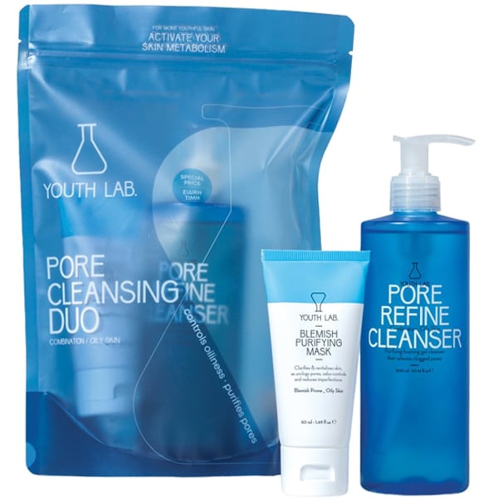 Youth Lab Promo Blemish Purifying Mask 50ml & Pore Refine Combination Oily Cleanser Gel 300ml Youth Lab Promo Blemish Purifying Mask 50ml & Pore Refine Combination Oily Cleanser Gel 300ml