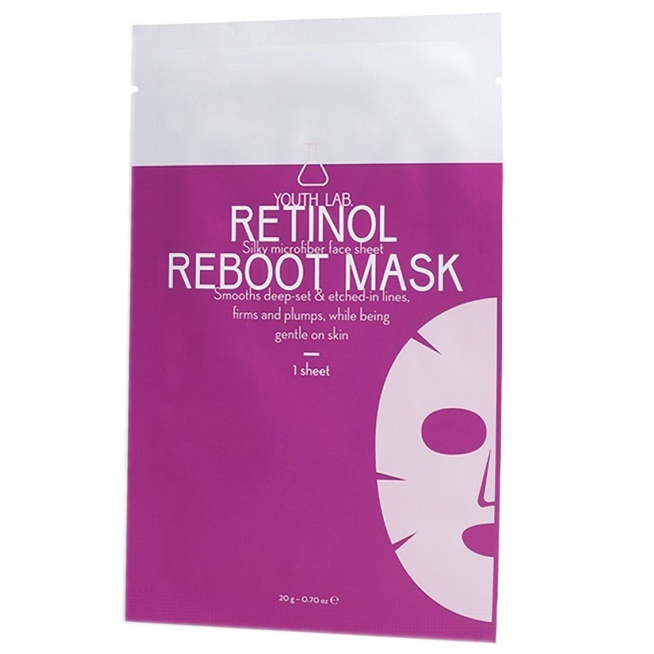 Youth Lab Retinol Reboot Sheet Mask Εμποτισμένη Υφασμάτινη Μάσκα Προσώπου με Ρετινόλη για Άμεση Σύσφιξη & Λείανση των Έντονων Ρυτίδων 20g Youth Lab Retinol Reboot Sheet Mask Εμποτισμένη Υφασμάτινη Μάσκα Προσώπου με Ρετινόλη για Άμεση Σύσφιξη & Λείανση των Έντονων Ρυτίδων 20g