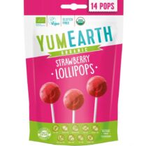 YumEarth Organic Strawberry Lollipops Βιολογικά Γλειφιτζούρια με Γεύση Φράουλα 14 Τεμάχια