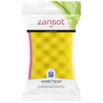 Zansot Hydrotech Double Sided Sponge Διπλό Σφουγγάρι για να Αποβάλλονται Πλήρως τα Βλαπτικά Κατάλοιπα 1 Τεμάχιο - Κίτρινο & Ρόζ