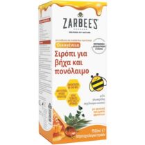 Zarbee’s Family Cough & Sore Throat Syrup Συμπλήρωμα Διατροφής σε Σιρόπι με Μέλι & Εκχυλίσματα Βοτάνων που Ανακουφίζει από Ξηρό ή Παραγωγικό Βήχα & Καταπραΰνει τον Πονόλαιμο για Ενήλικες & Παιδιά Άνω των 2 Ετών με Γεύση Βερίκοκο & Λεμόνι 150ml