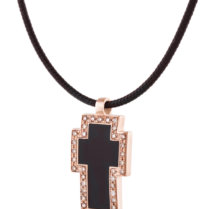 VERY GAVELLO "Tattoo" with Pave Diamonds Κολιέ-Σταυρός από χρυσό 9ct Rose Gold (Μήκος:35.00cm-75.00cm) VPTAPH4-S-R1
