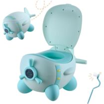 Εκπαιδευτικό Γιογιό Αεροπλάνο Relaxdays Aeroplane Potty με Καπάκι & Βούρτσα Καθαρισμού για Παιδιά - Mint (10053934_213)
