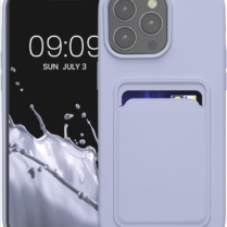 Θήκη Apple iPhone 15 Pro Max - KWmobile Σιλικόνης με Υποδοχή για Κάρτα - Lavender (62020.108)