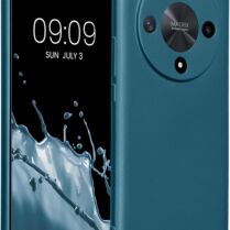 Θήκη Honor Magic6 Lite / X9b - KWmobile TPU Case with Camera Lens Protector Σιλικόνης με Πλαίσιο Κάμερας - Metallic Caribbean Blue (KWM000020LH001C)