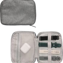 Θήκη KWmobile Sleeve Μεταφοράς και Αποθήκευσης για Λουράκια & Αξεσουάρ Smartwatch - Grey (KWM000025KB001C)