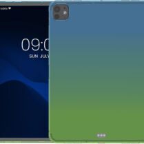 Θήκη iPad Pro 13" 2024 KW TPU Silicone Case Ημιδιάφανη Σιλικόνης - Bicolor / Blue / Green / Transparent (KWM000023TV003C)