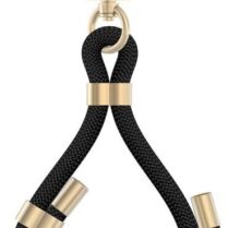 Λουράκι Χειρός Tech-Protect C4S Rope Wrist Strap Αποσπώμενο για Θήκες Κινητών / Smartphones - Black / Gold (5906302312733)