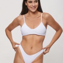 ΜΑΓΙΟ ΜΟΝΟΧΡΩΜΟ ΜΕ ΔΕΣΙΜΟ BIKINI Ασπρο Comfuzio
