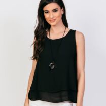 ΜΠΛΟΥΖΑ ΑΜΑΝΙΚΗ ΜΕ ΚΟΛΙΕ Μαύρο Donna Martha
