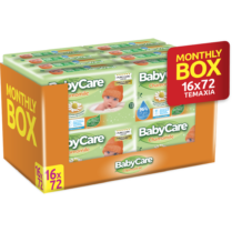 Μωρομάντηλα BabyCare Χαμομήλι Pure Water Super Value Box 1152τεμ (16x72τμχ)