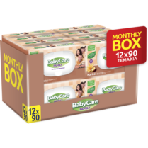 Μωρομάντηλα Babycare Family Karite Monthly Box 1080τεμ (12*90τεμ)