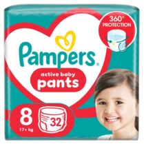 Πάνες Pampers Active Baby Pants Jumbo Pack Νο8 (17+kg) 32τμχ Πάνες Pampers Active Baby Pants Jumbo Pack Νο8 (17+kg) 32τμχ
