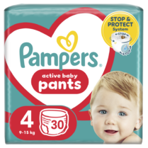 Πάνες Pampers Active Baby Pants Value Pack Νο4 (9-15kg) 30τεμ Πάνες Pampers Active Baby Pants Value Pack Νο4 (9-15kg) 30τεμ