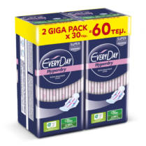 Σερβιέτες EveryDay Hyperdry SUPER Ultra Plus Center Plus 60τεμ.(2*30τεμ)