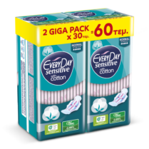Σερβιέτες EveryDay Sensitive Cotton NORMAL Ultra Plus Center Plus 60τεμ(2*30)