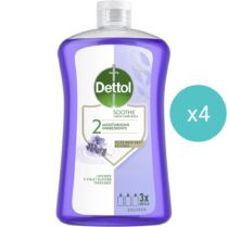 Σετ Dettol Lavender & Violet Blossom Fragrance Soothe Liquid Hand Wash Ανταλλακτικό Υγρό Κρεμοσάπουνο Χεριών με Άρωμα Λεβάντα 3Lt (750mlx4)