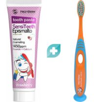Σετ Frezyderm SensiTeeth Epismalto Tooth Paste 1.450ppm 50ml & Soft Kids Toothbrush 1 Τεμάχιο - Πορτοκαλί / Γαλάζιο