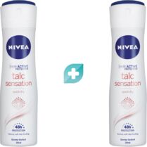 Σετ Nivea Talc Sensation Quick Dry Deodorant Spray Γυναικείο Αποσμητικό 48ωρης Προστασίας με Πούδρα Kaolin  300ml (2x150ml)