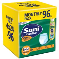 Σετ Sani Sensitive Pants Monthly Pack Ελαστικό Εσώρουχο Ακράτειας 96 Τεμάχια (4x24Τεμάχια) - No2 Medium 80-120cm