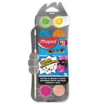 Σετ Νερομπογιές 30mm x12 Χρώματα με Πινέλο Maped Color'Peps 811520