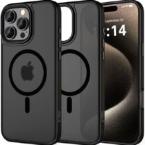 Σκληρή Ημιδιάφανη Θήκη MagSafe - Apple iPhone 16 Pro Max - Tech-Protect MagMat - Matte Black (5906302311118)
