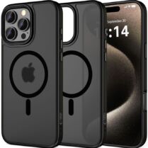 Σκληρή Ημιδιάφανη Θήκη MagSafe - Apple iPhone 16 Pro - Tech-Protect MagMat - Matte Black (5906302311101)