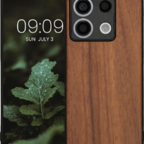 Σκληρή Ξύλινη Θήκη με TPU Bumper - Xiaomi Redmi Note 13 5G - KWmobile Wood Case with TPU Bumper - Walnut / Brown (KWM000020LO001C)