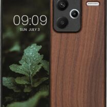 Σκληρή Ξύλινη Θήκη με TPU Bumper - Xiaomi Redmi Note 13 Pro Plus - KWmobile Wood Case with TPU Bumper - Walnut / Brown (KWM000020KP001C)