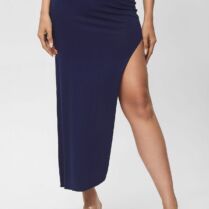 ΦΟΥΣΤΑ ΜΑΚΡΥΑ ΜΕ ΑΝΟΙΓΜΑ ΣΤΟ ΠΛΑΙ ΜΠΛΕ Μπλέ Boutique