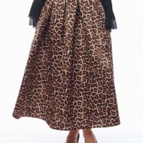ΦΟΥΣΤΑ ΣΑΤΕΝ ΛΕΟΠΑΡ ΜΕ ΖΩΝΗ Μαύρο Dress Up