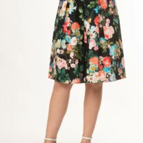 ΦΟΥΣΤΑ ΦΛΟΡΑΛ ΜΕ ΠΙΕΤΕΣ Εμπριμέ μαύρο Dress Up