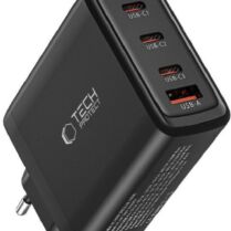 Φορτιστής Tech-Protect NC100W GaN Γρήγορος Ταξιδιού / Αντάπτορας με 1 x USB-A / 3 x Type-C 100W - Black (9490713935101)
