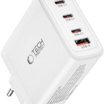 Φορτιστής Tech-Protect NC100W GaN Γρήγορος Ταξιδιού / Αντάπτορας με 1 x USB-A / 3 x Type-C 100W - White (9490713934814)