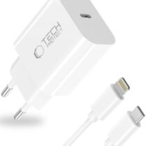 Φορτιστής Tech-Protect NC20W Αντάπτορας με 1 x Type-C 20W & 1 x Καλώδιο Type-C σε Lightning 100cm - White (5906302362899)