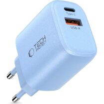 Φορτιστής Tech-Protect NCA20 Αντάπτορας με 1 x USB-A / 1 x Type-C 20W - Baby Blue (5906302330652)
